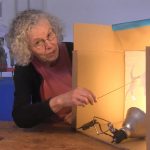 Make a shadow puppetry screen from a cardboard box