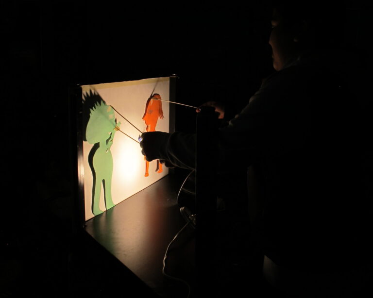 Grade 5 students' shadow puppet play