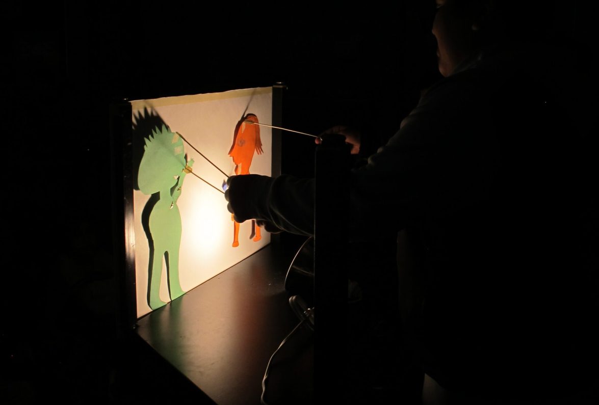 Grade 5 students' shadow puppet play